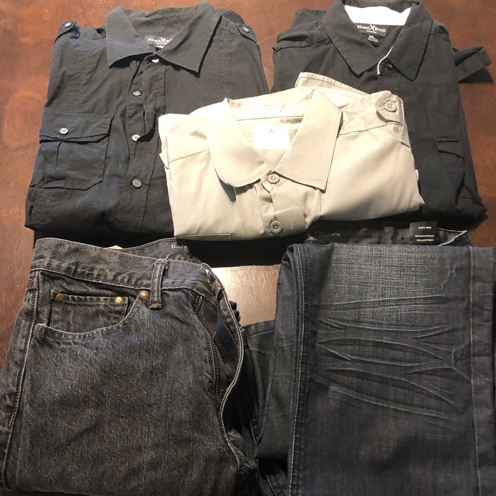 Men’s dress shirt and pants combo lot